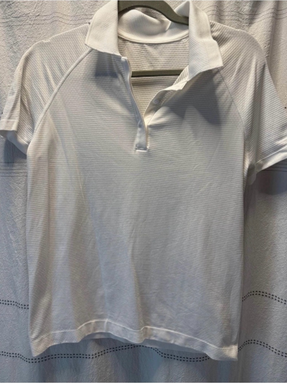 lululemon athletica White Short-Sleeve Polo Crop Top